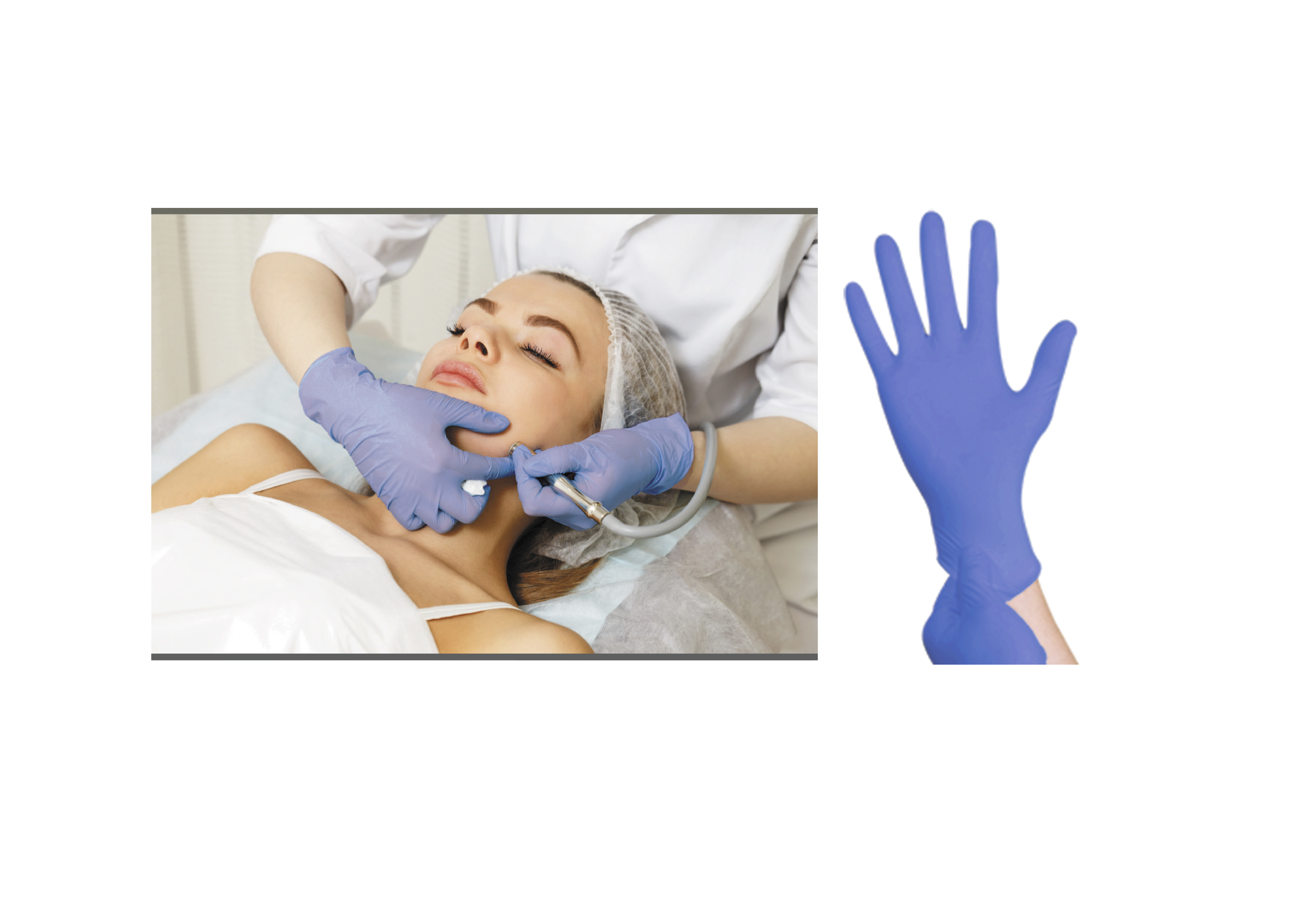 Рукавички оглядові нітрилові зволожуючі «MEDICARE» (нестерильні, без пудри, хлоровані, текстуровані) розмір S